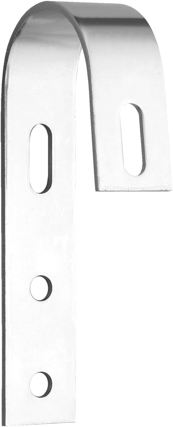 Anbte 4PCS Solar Panel Mounting Brackets for Balcony, Stainless Steel Universal PV Module Hooks, Anti-Corrosion Solar Panel Mounting Kit for Balcony, Flat Roof, Garage Roof, Silver