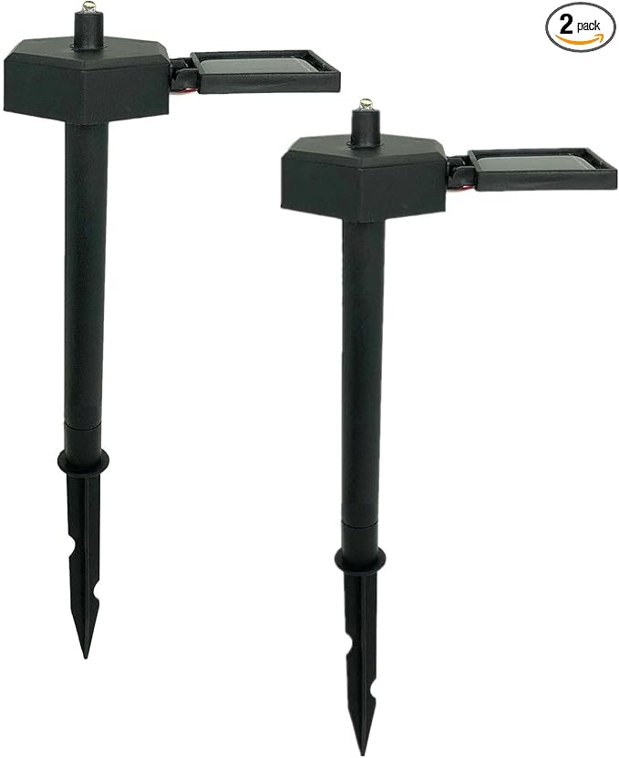Solar Lights Outdoor Stake Replacement - 2 Pack Replacement Part for Decorative Garden Stake with Figurine Toppers, Landscape Lighting Accessories (2), warm white
