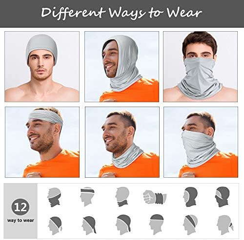 Geyoga Neck Gaiter Bandana Face Mask Summer UV Protection Cooling Breathable Face Mask Neck Scarf Balaclava for Men Women