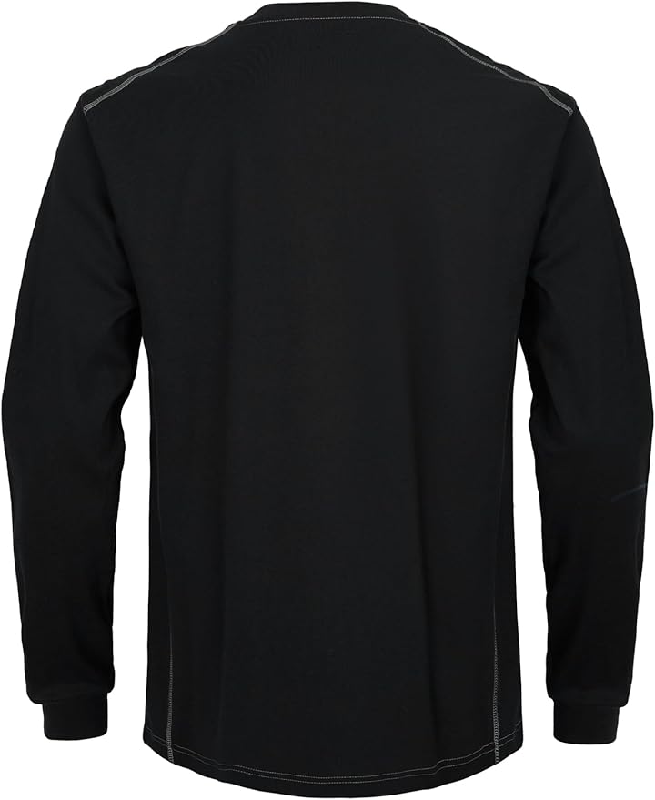 FR Shirts for Men CAT2/HRC2 6.5oz Lightweight Fire Resistant Shirts for Men Long Sleeve Crewneck T-Shirt