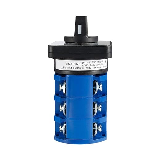 Changeover Switch LW28-63 3 Positions 12 Terminals Universal Rotary Cam Selector Latching Switches 690V 63A