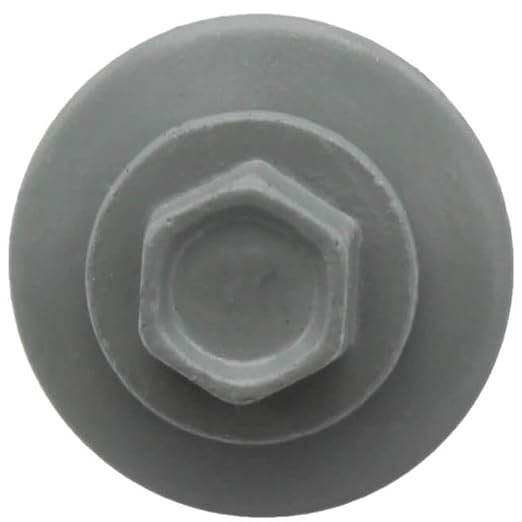 Metal Roofing Screw: (250) 12 x 1-1/2" Slate Hex Sheet Metal Roof Screw. Sharp Point Metal to Wood siding Screws. 5/8" EPDM Washer.