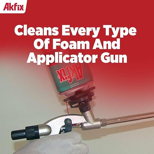 Akfix 800C Gun Cleaner (2x12.3 oz.) – Solvent-Based Spray for Removing Uncured Polyurethane Foam, Cleans Valves & Adapters, Prevents Clogging, Maintains Tool Performance | 12.3 oz. 2 Pack