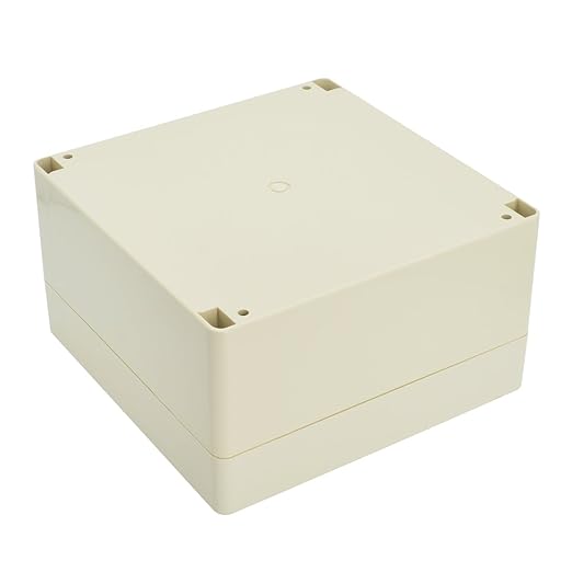 LeMotech Waterproof Dustproof IP65 ABS Plastic Junction Box Universal Electric Project Enclosure Pale Gray 6.3 x 6.3 x 3.54 inch (160 x 160 x 90 mm)