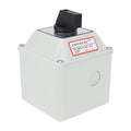 Baomain Universal Rotary Changeover Switch SZW26-20/D202.2D-L with Wider&Higher Master Switch Exterior Box 660V 20A 3 Position 2 Phase (3.15" x 3.15" x 4.84")