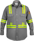 Flame Resistant High Visibility Hi Vis FR Shirt - 100% C - 7 oz