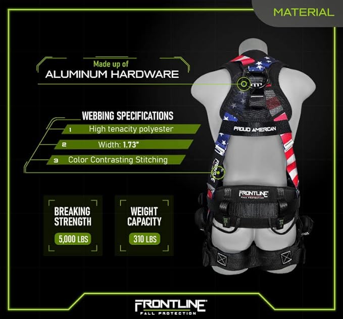 Frontline Full Body Harness | Suspension Trauma Straps| OSHA & ANSI Compliant