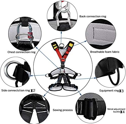 Climbing, Rock Climbing, Safety seat belt for Rappelling Fire Rescuing Tree Climbing Gear