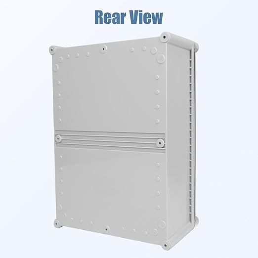 LeMotech Junction Box IP67 Waterproof Dustproof Electrical Box Project Box DIY Enclosure Gray with Transparent Clear Cover, External Size 15x11x5.1in (380x280x130mm)