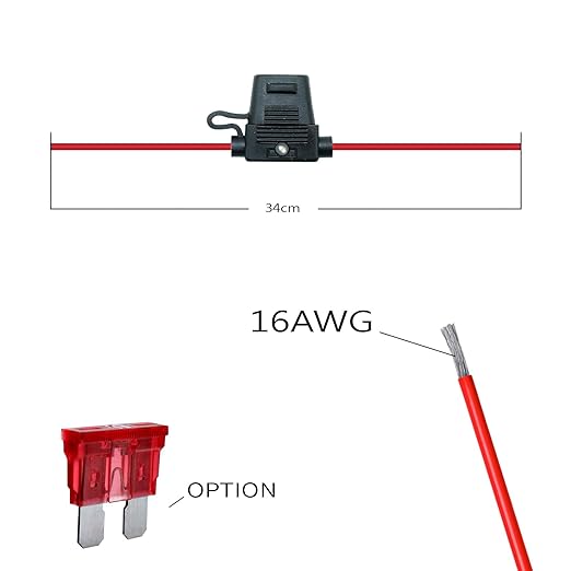 Waterproof in-line ATO/ATC LED Fuse Holder,12 AWG for Automotive, Marine（2 Pack）