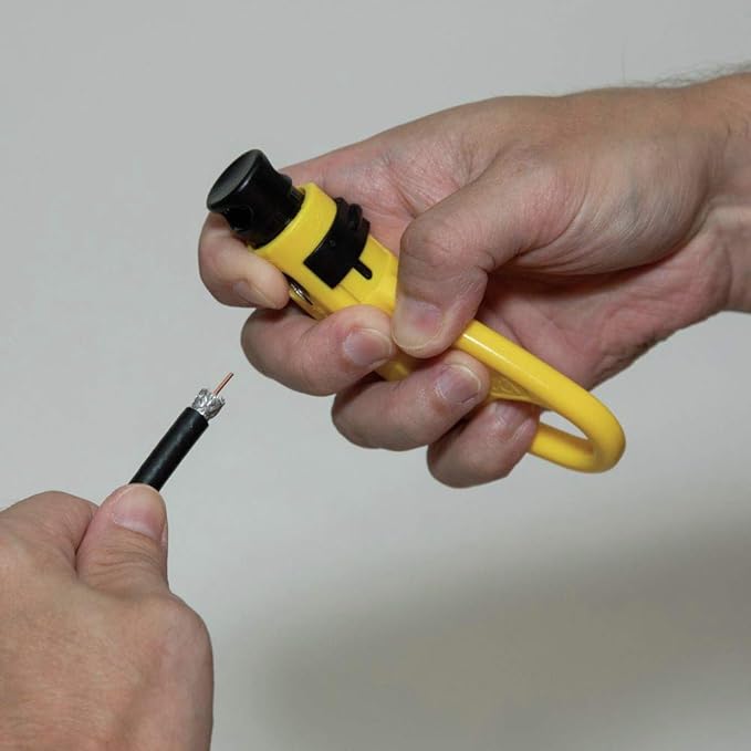 Klein Tools VDV002-818 Coax Install and Test Kit with Crimp Tool, Includes Tester, Stripper and Universal F Connectors