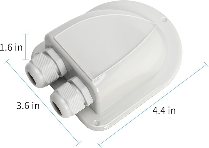 Haoguo ABS Solar Double Cable Entry Gland for All Cable Types 2mm² to 6mm² for Solar Project on RV Camper Van Travel Trailer Boat Cabin-Grey