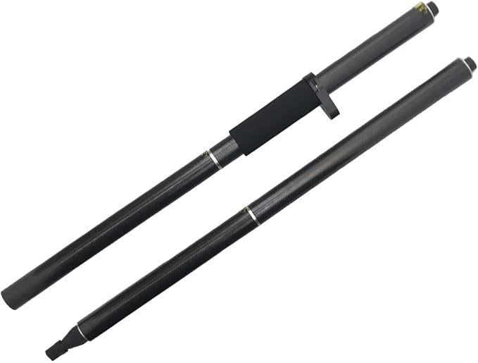 GPS 2 Meter 4 Section Rover Rod，Survey Rover Pole RTK Carbon Fibre Surveying Prism Pole with Bubble for Land Surveying & Engineering GPS/GNSS (GLS24)