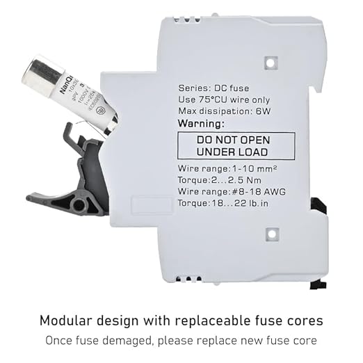 2Pcs DC Fuse Holder with Core Block 100-1000V Solar PV Battery Short-Circuit Protect Single Poles 5/6/8/10/12/15/16/20/25/30/32 Amp 25kA Break Capacity Din Rail Install with Light Indicate (20A)