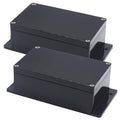 Zulkit Junction Box ABS Plastic Dustproof Waterproof IP65 Universal Electrical Boxes Project Enclosure with Fixed Ear Black 7.87 x 4.72 x 2.95 Inch (200 x 120 x 75 mm)(Pack of 2)