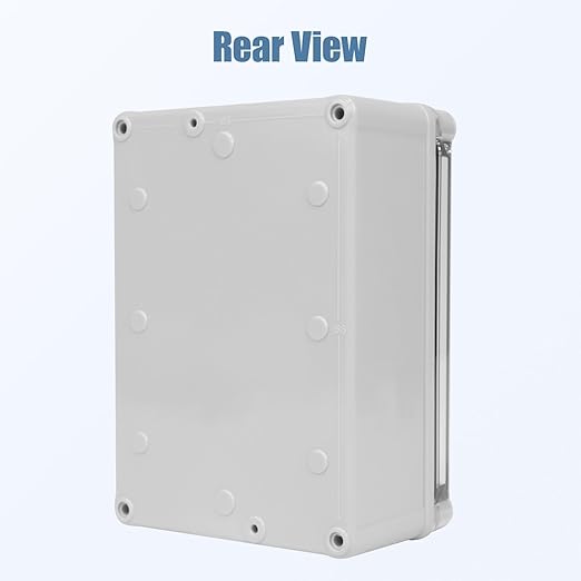 LeMotech Junction Box IP67 Waterproof Dustproof Electrical Box Project Box DIY Enclosure Gray with Transparent Clear Cover, External Size 6.9x4.9x3.0in (175x125x75mm)