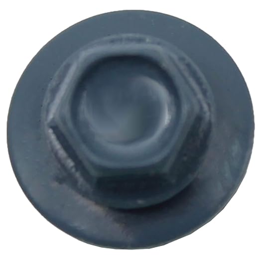 Metal ROOFING SCREWS: (250) 10 x 1-1/2" Ocean Blue Hex Head Sheet Metal Roof Screw. Self starting metal to wood siding screws. EPDM washer. Colored head