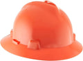 MSA V-Gard Full-Brim Hard Hat with Suspension - Polyethylene Shell, Superior Impact Protection and Self Adjusting Crown Straps - Standard Size Hard Hat
