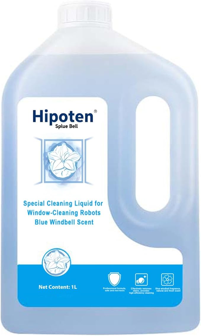 Window Cleaning Solution, 1000mL, Compatible with ECOVACS Winbot W1 PRO/W2 PRO OMNI/Winbot MINI, Window Glass Cleaner, Bluebell Scent