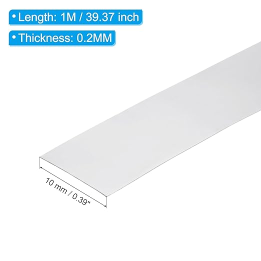 PATIKIL 0.39in x 39.4in Aluminum Flashing, 1pcs Aluminum Flashing Roll Roofing Aluminum Sheet Metal Strip Sheet Roll 0.2mm Shim for Roofs Gutters Door Window Machinery Repair Craft DIY