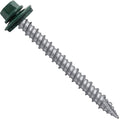 Metal ROOFING SCREWS: (250) 10 x 2" Forest/Ivy Green Hex Head Sheet Metal Roof Screw. Self starting metal to wood siding screws. EPDM washer. Colored head