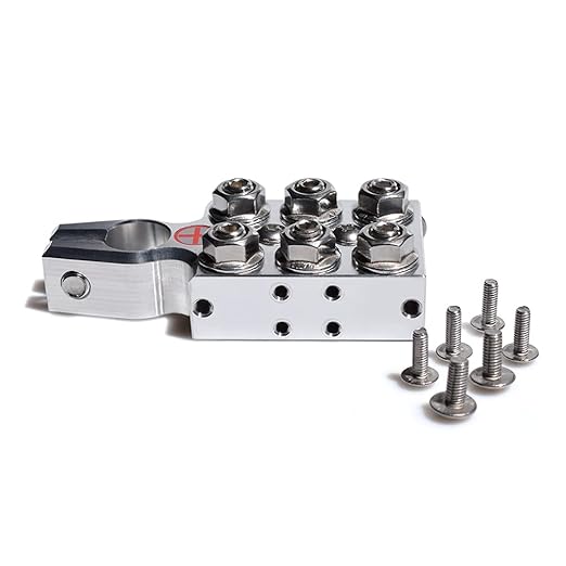 Vgate 20-Stud AGM Battery Post Terminal Distribution Block to Connect 8AWG up to 4/0(XL) Gauge Wire for Tapered Top Post SAE/DIN/EN