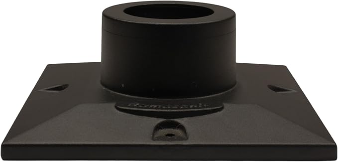 Gama Sonic Cast Aluminum Pier Base Mount for 3-inch Fitter Post Top Mounts, Black, PBM00