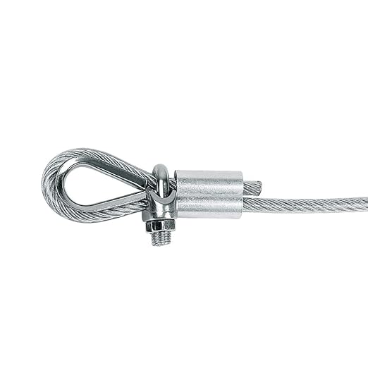 60Pcs M3 Stainless Steel Wire Rope Cable Clip clamp M3 Stainless Steel Thimble M3 Aluminum Crimping Loop Sleeve for 1/8 inch Wire Rope Cable（3 Styles, 20PCS Each）