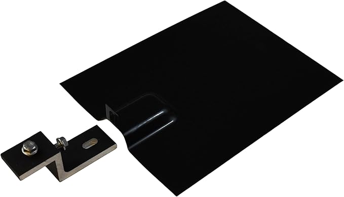 Side-Mount L-Foot and Top-Mount Z Bracket with Flashing for Solar Panel PV Module Mounting Racking Installation (10 Black Z Foot with Flashing)