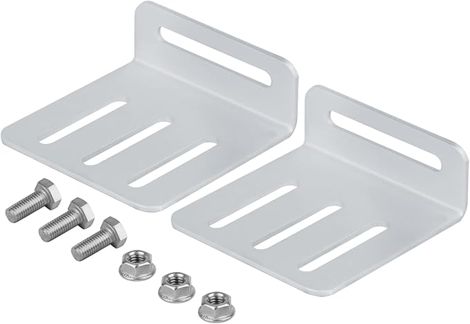4 Sets Adjustable Solar Panel Tilt Mount Bracket, Solar Panel Rack Mount for RV, Roof, Boat, Flexible Length: 4"-7" ，Aluminum Alloy