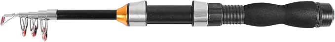 Telescopic Collapsible Extendable Fishing Rod for Saltwater and Freshwater, Lightweight and Compact Design