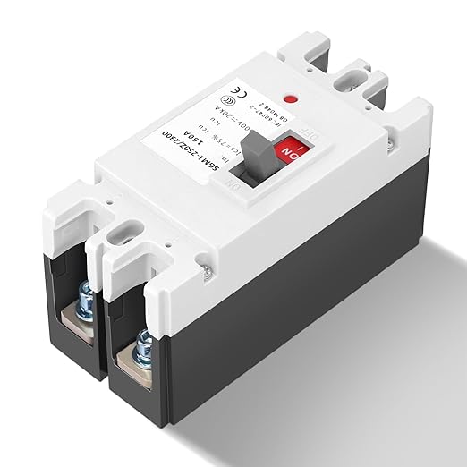 Yosoo Health Gear Dc Circuit Breaker 2p Plastic Case Circuit Breaker Solar Switch 500v 160a, Suitable for Solar Panel Power Grid System