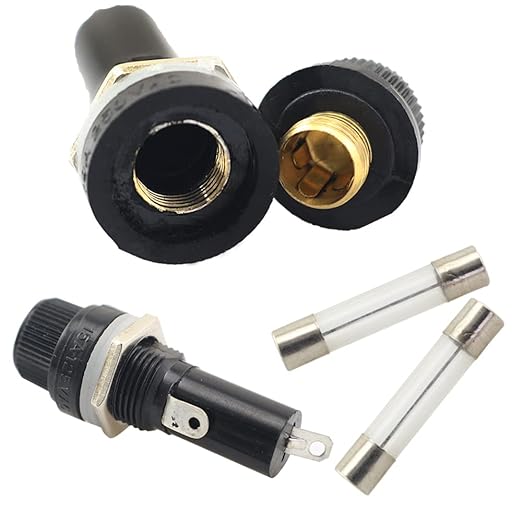 6 x 30mm Fuse Holder BLLNDX 4PCS 6mmx30mm AC 250V 10A / AC 125V 15A Electrical Panel Mount Screw Cap Type Fuse Holders