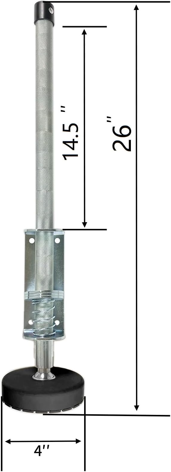Ladder Leveler Pair with Rubber Feet Orange,Adjustable Ladder Leg Leveler for Extension ladders,Ladder Stabilizer,Ladder Accessories (Black 26")