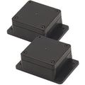 Zulkit Junction Box ABS Plastic Dustproof Waterproof IP65 Universal Electrical Boxes Project Enclosure with Fixed Ear Black 2.48" x 2.28" x 1.38"(Pack of 2)