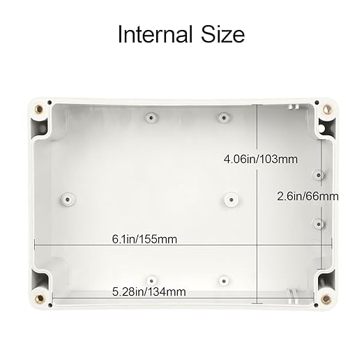 LeMotech Waterproof Dustproof IP65 ABS Plastic Junction Box Universal Electric Project Enclosure Pale Gray 6.3 x 4.3 x 3.5 inch (160 x 110 x 90 mm)