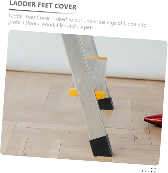 DOITOOL 6pcs Non-Slip Ladder Feet Covers Epdm Roof Ladder Protector Pad for Attic