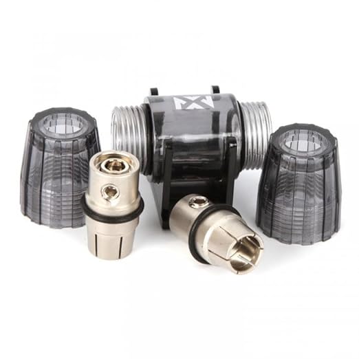 NVX XAGU48 4/8 Gauge AGU Inline Fuse Holder – Solid Brass with Satin Chrome Finish – Heat-Resistant Housing – Car & Marine Audio Circuit Protection
