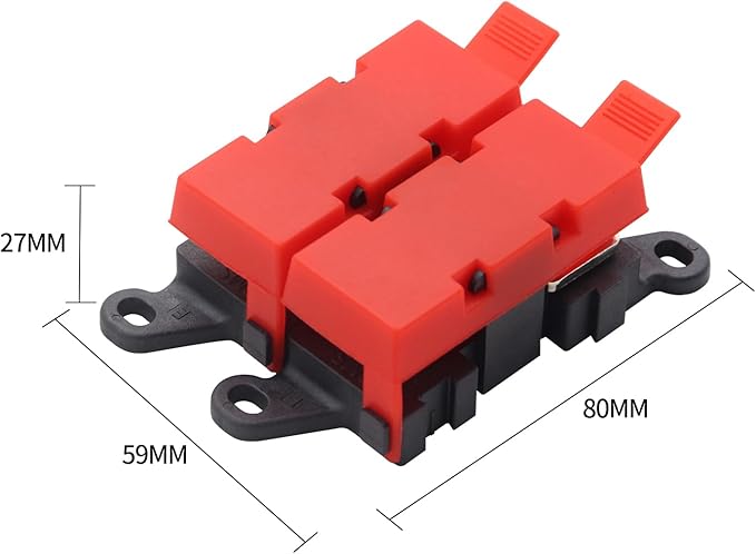 2way Midi Fuse Holder Car Audio Marine Boat Brass Fuse Block with Midi Fuses 100A 60A 30A Silicone Rubber Cover