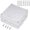 Zulkit Junction Box ABS Plastic Dustproof Waterproof IP65 Universal Electrical Boxes Project Enclosure White 5.9 x 5.9 x 2.8 inch (150 x 150 x 70mm)