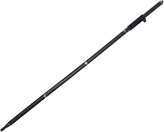 GPS 2 Meter 4 Section Rover Rod，Survey Rover Pole RTK Carbon Fibre Surveying Prism Pole with Bubble for Land Surveying & Engineering GPS/GNSS (GLS24)