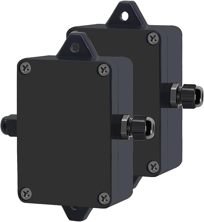 Project BoxI P67 Outdoor Waterproof Box Electronic Junction Box with 15A 600V Barrier Terminal 3P Electrical Boxes Black 3.3x2.3x1.3 inch