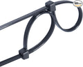 Zip Ties 12 inches Black (100 pack),PA66 UV Resistant Long Cable Ties for indoor and outdoor use, 60lb Tensile Strength