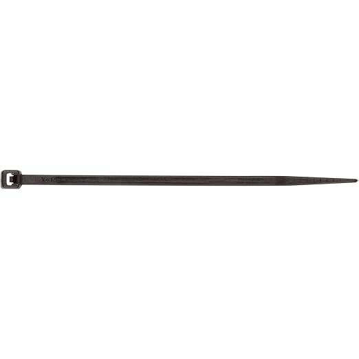 Morris Products Ultraviolet Black Nylon Cable Ties – 8 Inch Length –Heavy Duty, 18-Pound Tensile Strength – 2.17 Max Bundle Diameter - Cable Organization – UV Safe, UL Approved – Pack of 100