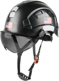 GREEN DEVIL Safety Helmet Hard Hat with Visor Chinstrap Adjustable Lightweight Vented ABS Work Helmet for Men and Women 6-Point Suspension ANSI Z89.1 Approved Ideal for Industrial & Construction