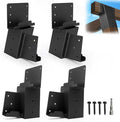 4 Pcs Deer Stand Brackets 4x4 (Strengthen Support, Easy Installation), Outdoor Angle Brackets with Powder-Coated for Deer Stand, Tree House, Shooting Shack & Outdoor Platforms