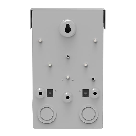 240VAC 60 Amp Fused AC Disconnect Box, Outdoor Waterproof Metal Enclosure with Pull-Out Switch - for Home & Light Commercial HVAC, Condensing Units & Air Conditioning Systems - UL Listed