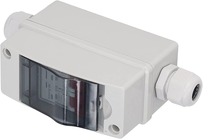 Miniature Circuit Breaker 40A for Solar Panels Outdoor Disconnect Switch IP65 Rated DIN Rail Enclosure RV Breaker Box DC500V