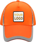YOWESHOP Reflective Safety Baseball Cap Customize Logo with Removable PE Shell Hi-Vis Safety Work Hat