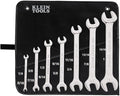 Klein Tools 68452 Open End SAE Wrench Set, 7-Piece With Rolling Pouch